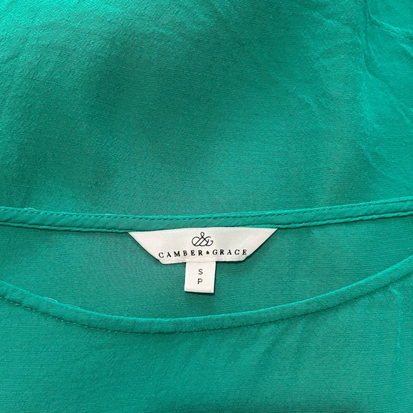 Striking Teal, Viscose Blouse - Picture 9 of 10